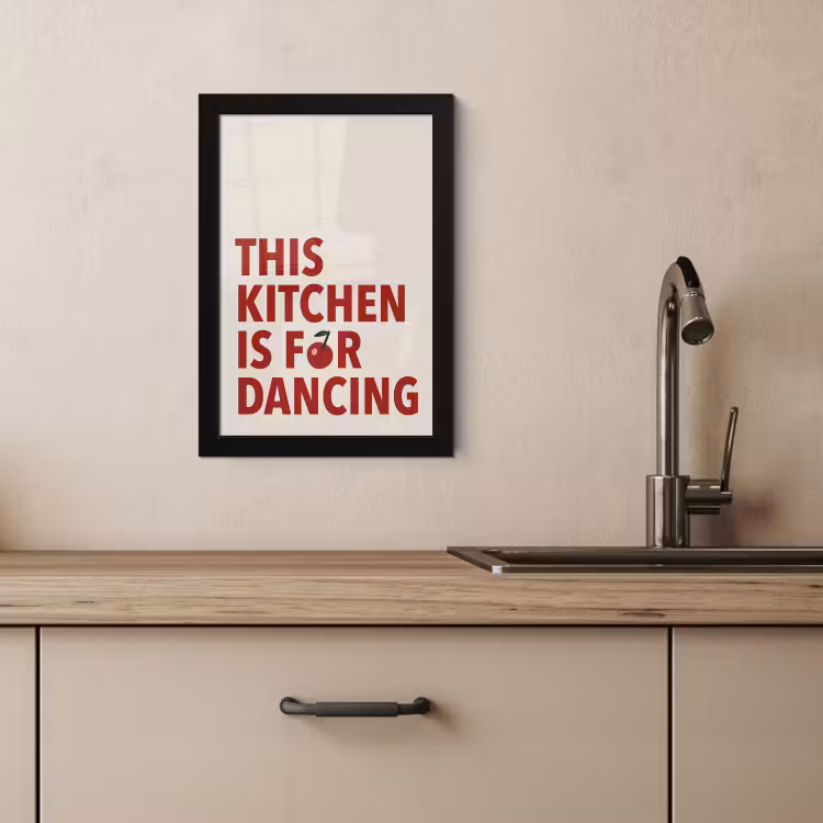 Poster met lijst - Rood - Quote - Kersen — 3