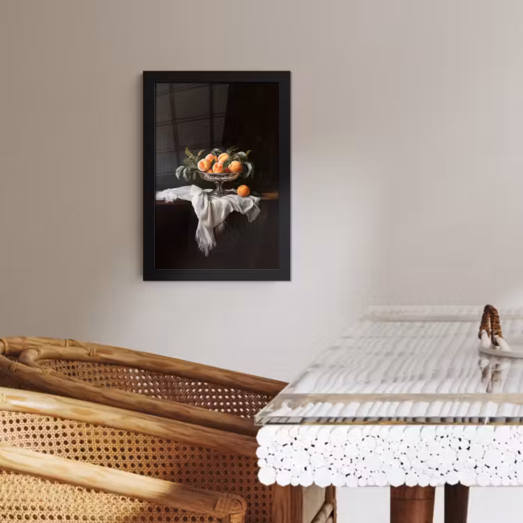 Poster met lijst - Stilleven - Perziken - Vintage — 2
