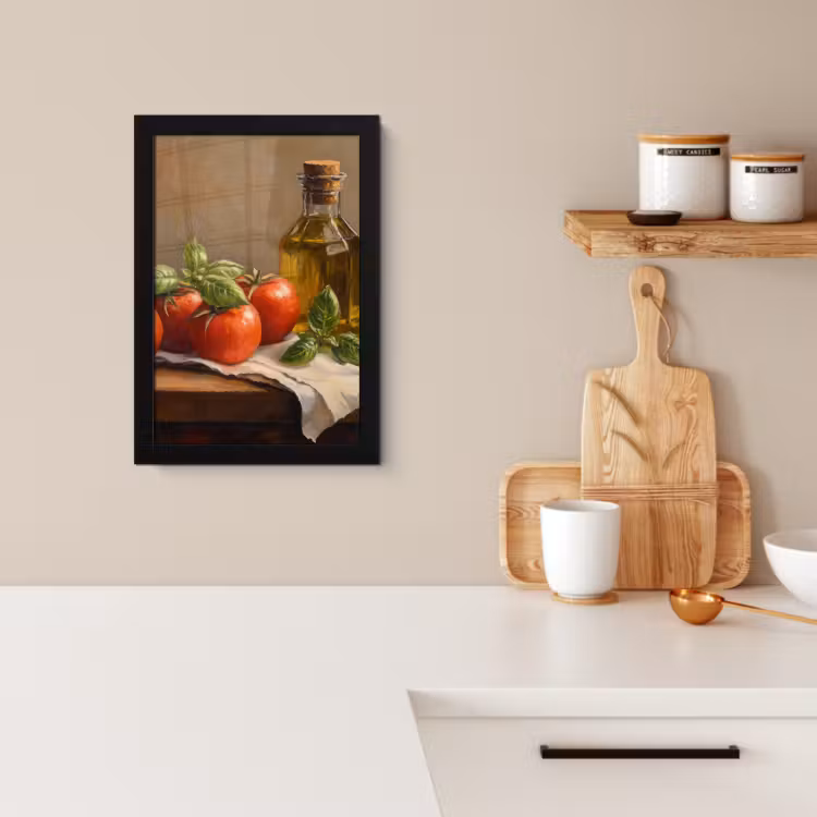 Poster met lijst - Tomaten - Olijfolie - Stilleven — 2