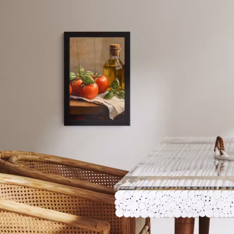 Poster met lijst - Tomaten - Olijfolie - Stilleven — 3