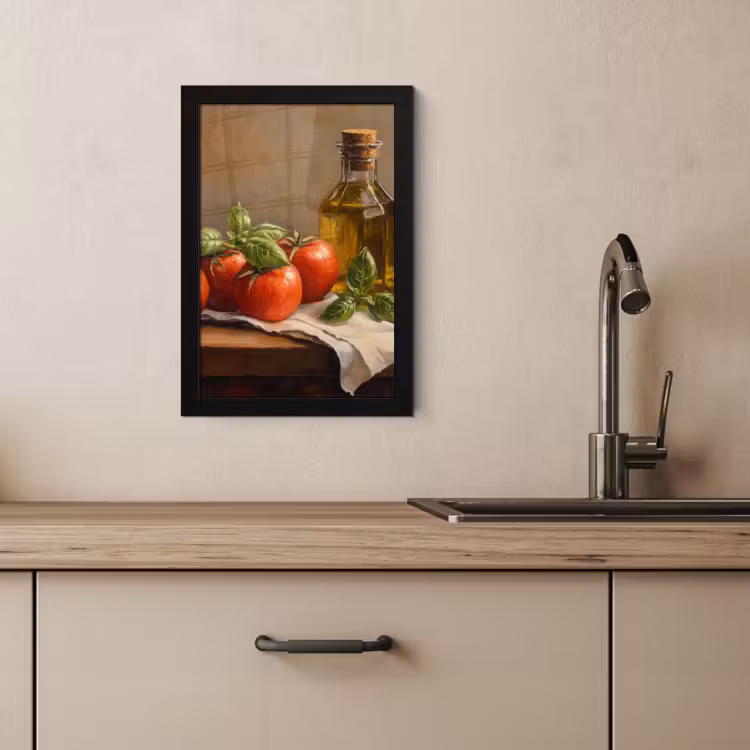 Poster met lijst - Tomaten - Olijfolie - Stilleven — 4