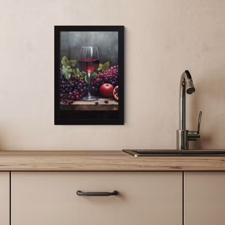 Poster met lijst - Wijn - Fruit - Stilleven — 4