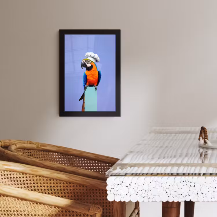 Poster met lijst - Papegaai - Koksmuts - Vogel - Leuk — 3