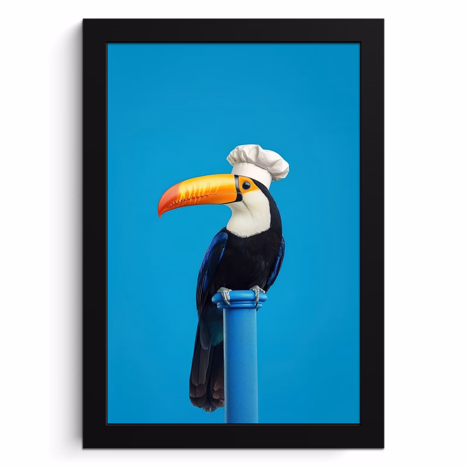 Poster met lijst - Tucan - Sokkel - Vogel - Koksmuts — 1