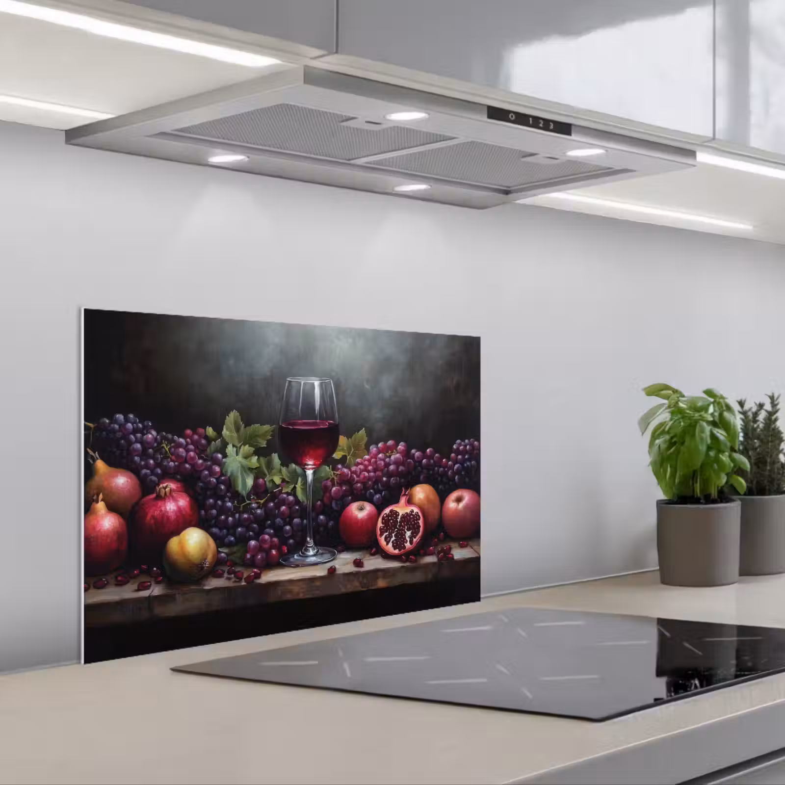 Spatscherm keuken - Wijn - Fruit - Stilleven — 1