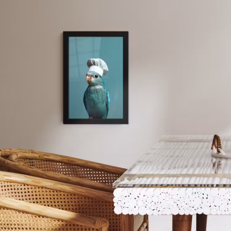 Poster met lijst - Parkiet - Vogel - Koksmuts - Cute — 2