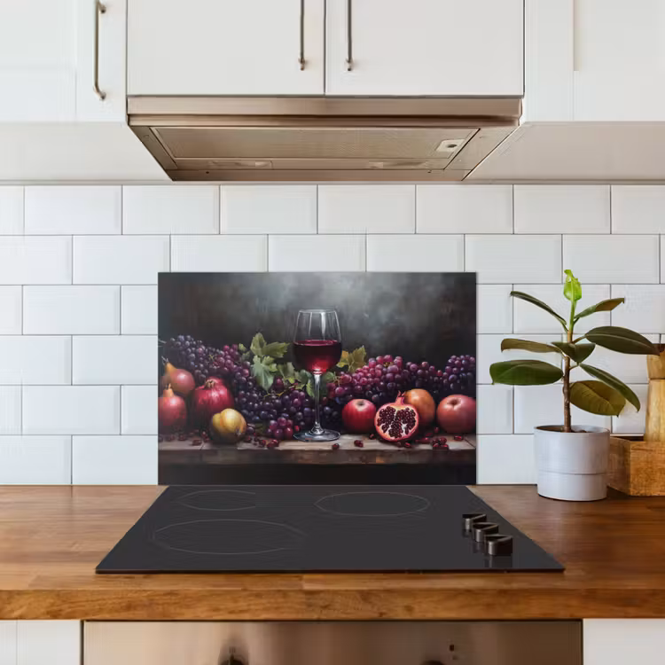 Spatscherm keuken - Wijn - Fruit - Stilleven — 3