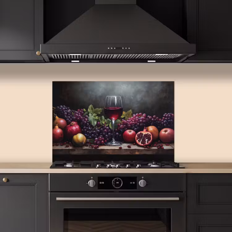 Spatscherm keuken - Wijn - Fruit - Stilleven — 5