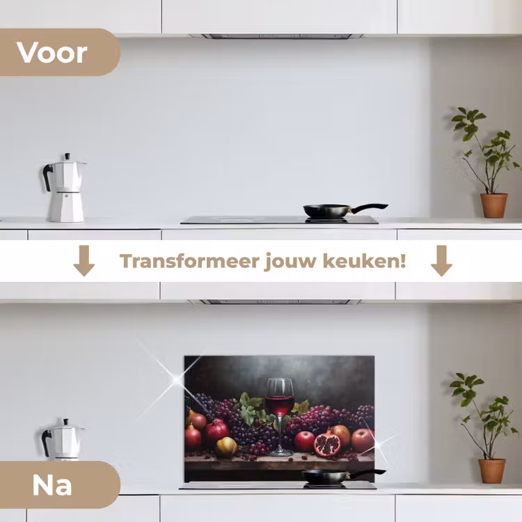 Spatscherm keuken - Wijn - Fruit - Stilleven — 7