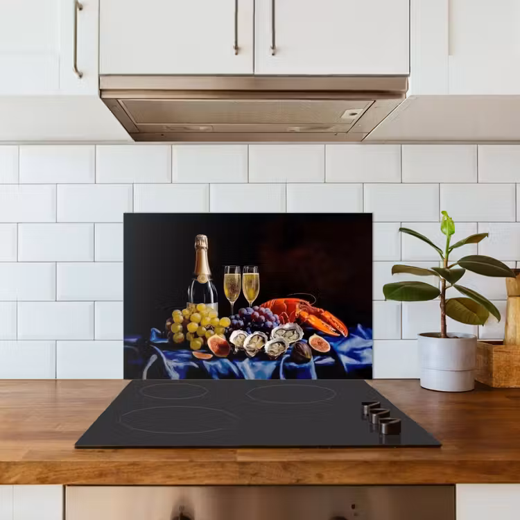 Spatscherm keuken - Champagne - Luxe - Oesters — 3