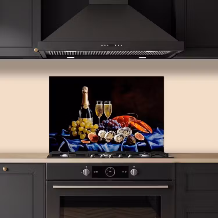 Spatscherm keuken - Champagne - Luxe - Oesters — 5