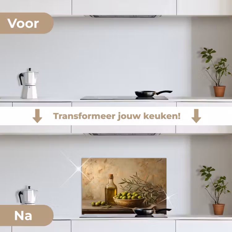 Spatscherm keuken - Olijven - Stilleven - Vintage — 7