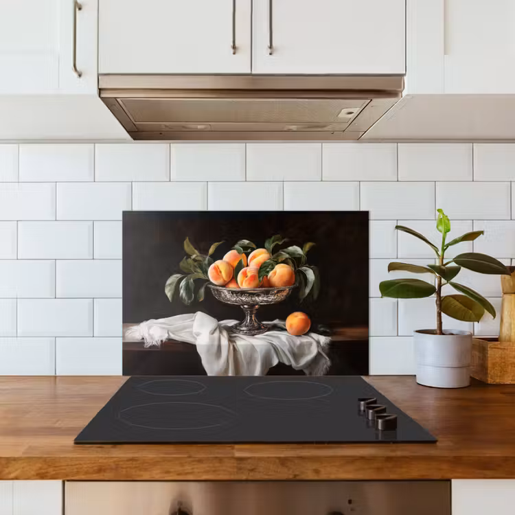 Spatscherm keuken - Stilleven - Perziken - Vintage — 3