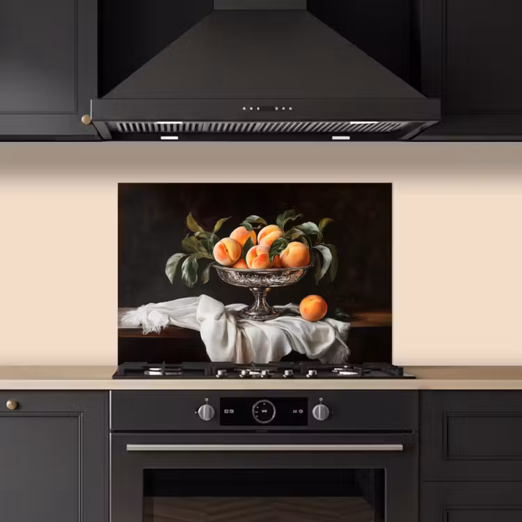 Spatscherm keuken - Stilleven - Perziken - Vintage — 5