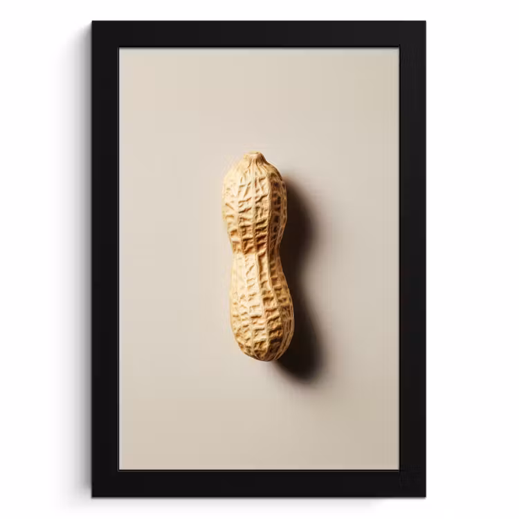 Poster met lijst - Pinda - Ruw - Beige — 1