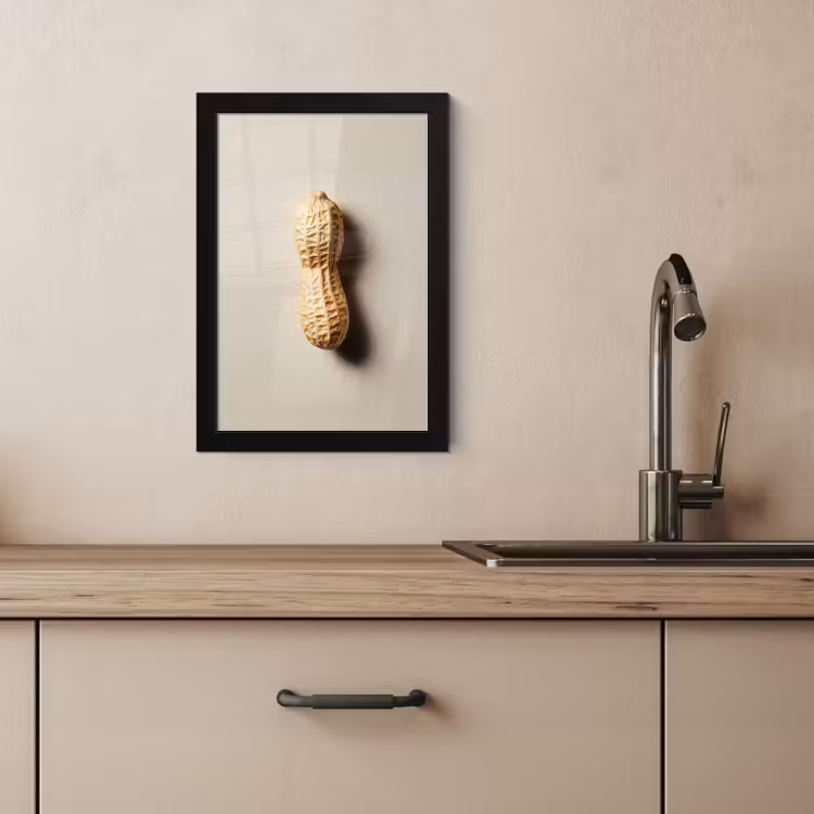 Poster met lijst - Pinda - Ruw - Beige — 2