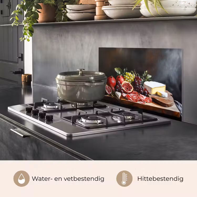 Spatscherm keuken - Borrelplank - Stilleven - Vintage — 2
