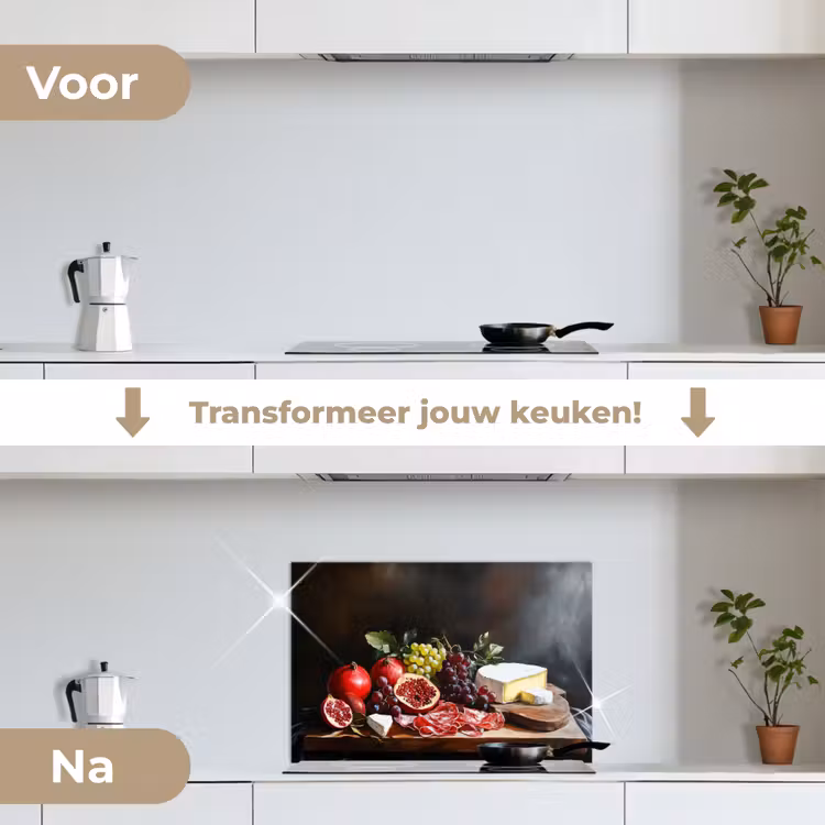 Spatscherm keuken - Borrelplank - Stilleven - Vintage — 7