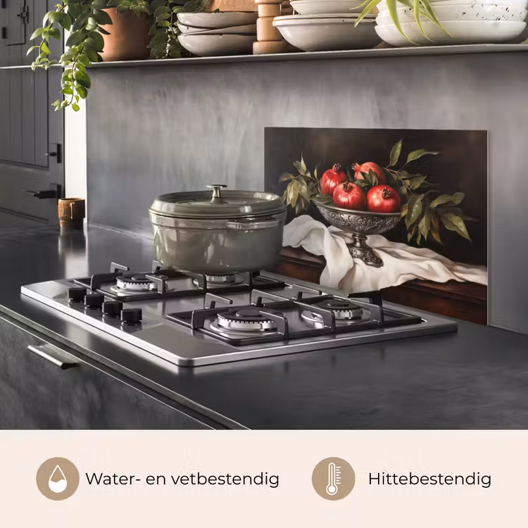 Spatscherm keuken - Granaatappels - Klassiek - Vintage — 2