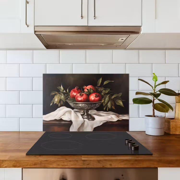 Spatscherm keuken - Granaatappels - Klassiek - Vintage — 3