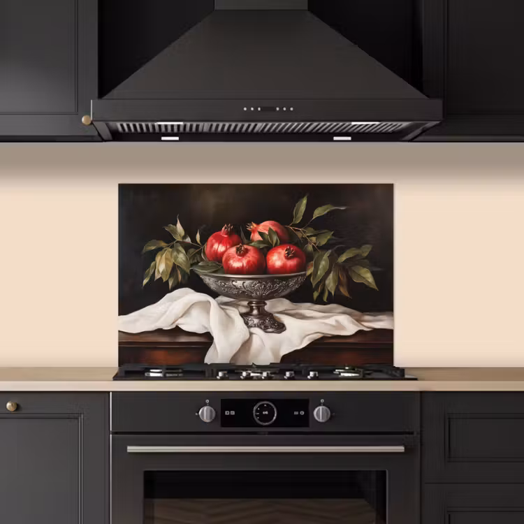 Spatscherm keuken - Granaatappels - Klassiek - Vintage — 5