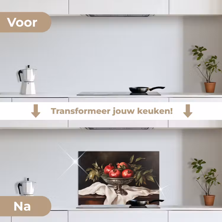 Spatscherm keuken - Granaatappels - Klassiek - Vintage — 7