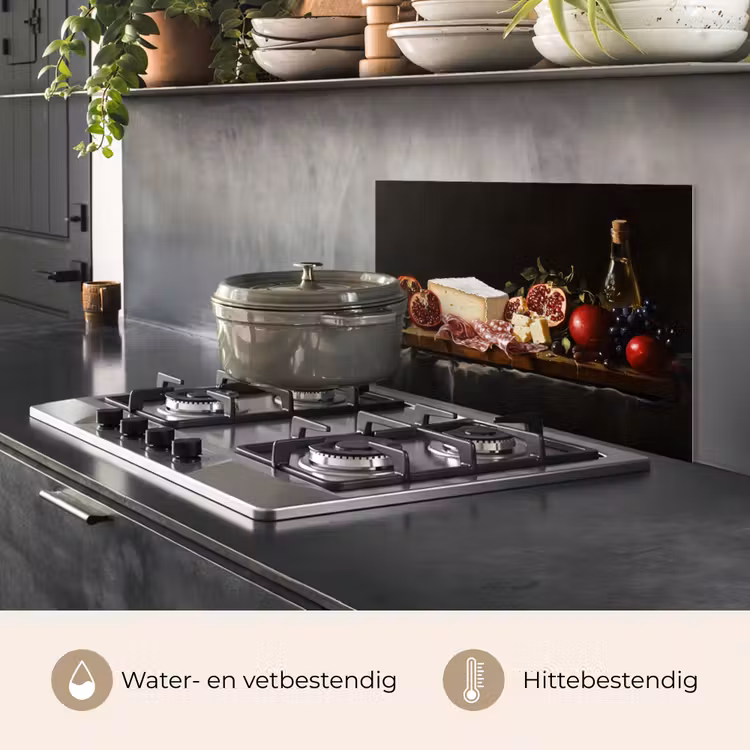 Spatscherm keuken - Stilleven - Vintage - Borrelplank — 2