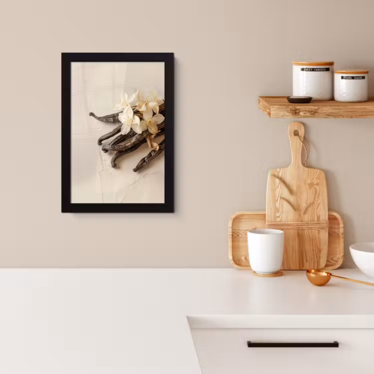 Poster met lijst - Vanille - Bloemen - Beige — 2