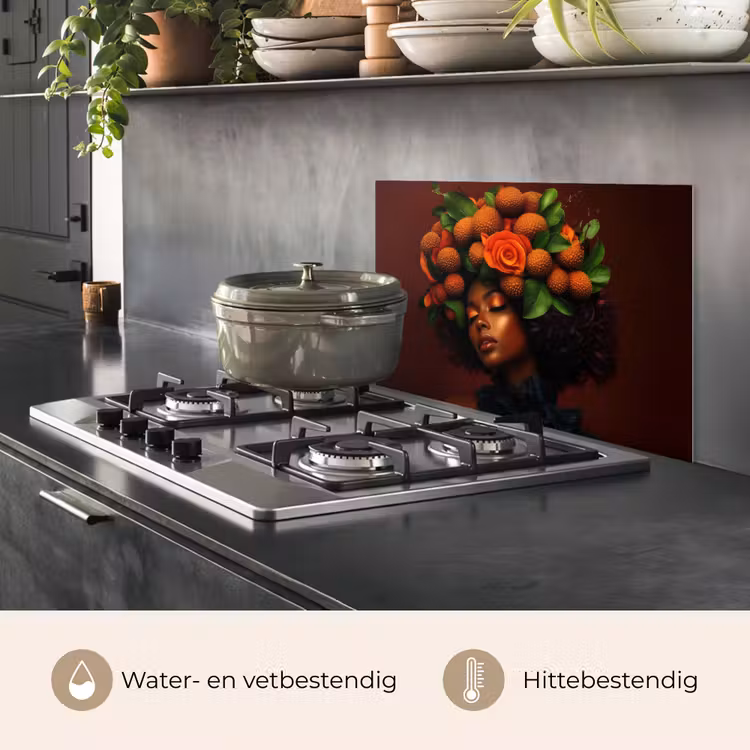 Spatscherm keuken - Vrouw - lychee - exotisch — 2