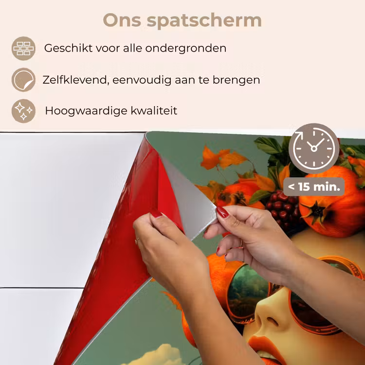 Spatscherm keuken - Vrouw - Granaatappel - Herfst - Zonnebril — 4
