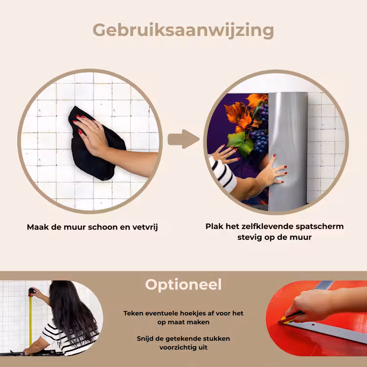 Spatscherm keuken - Vrouw - Paars - Druiven — 6