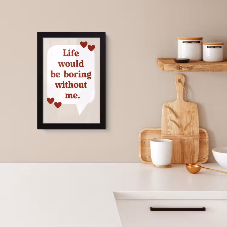 Poster met lijst - Quote - Tekstballon - Hartjes — 2