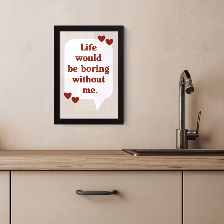 Poster met lijst - Quote - Tekstballon - Hartjes — 3