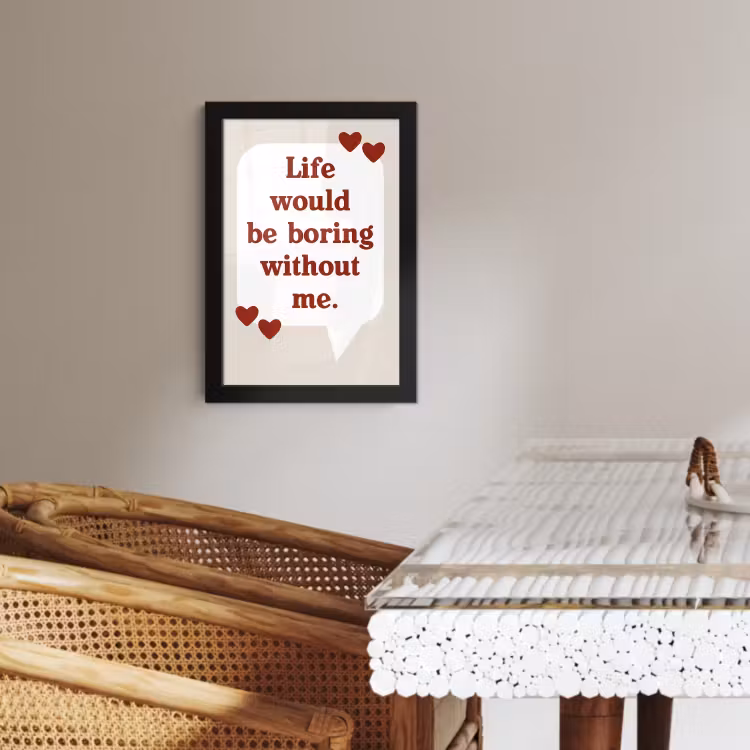Poster met lijst - Quote - Tekstballon - Hartjes — 4