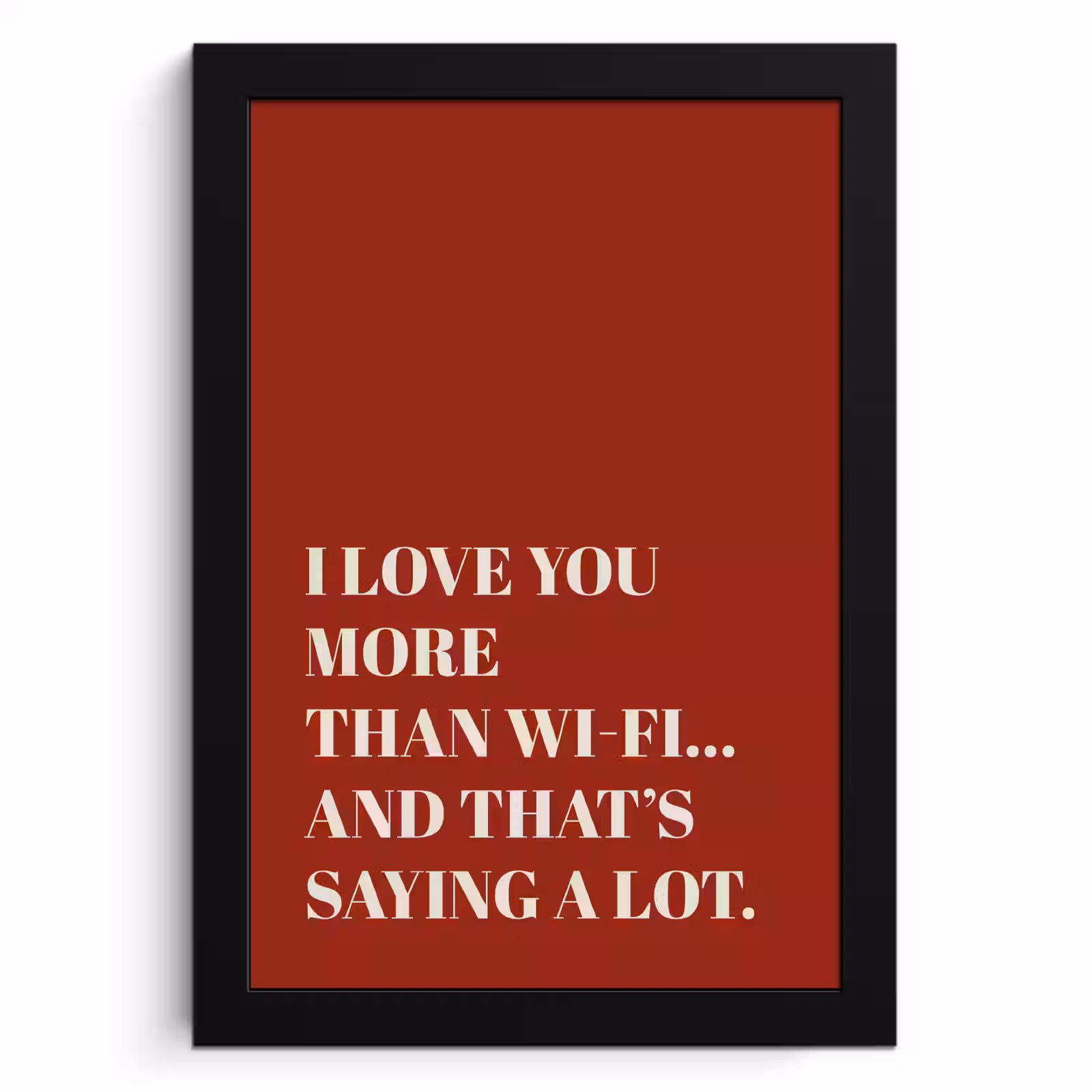 Poster met lijst - Rood - Quote - Liefde — 1