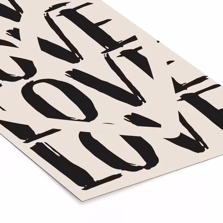 Poster met lijst - Love - Hart - Beige — 7