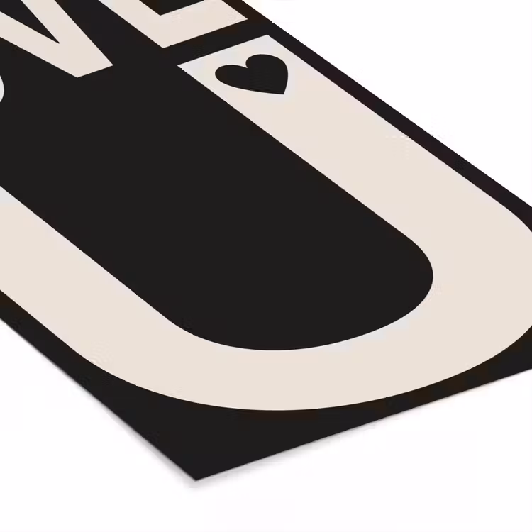 Poster met lijst - Love - Zwart - Minimalistisch — 7