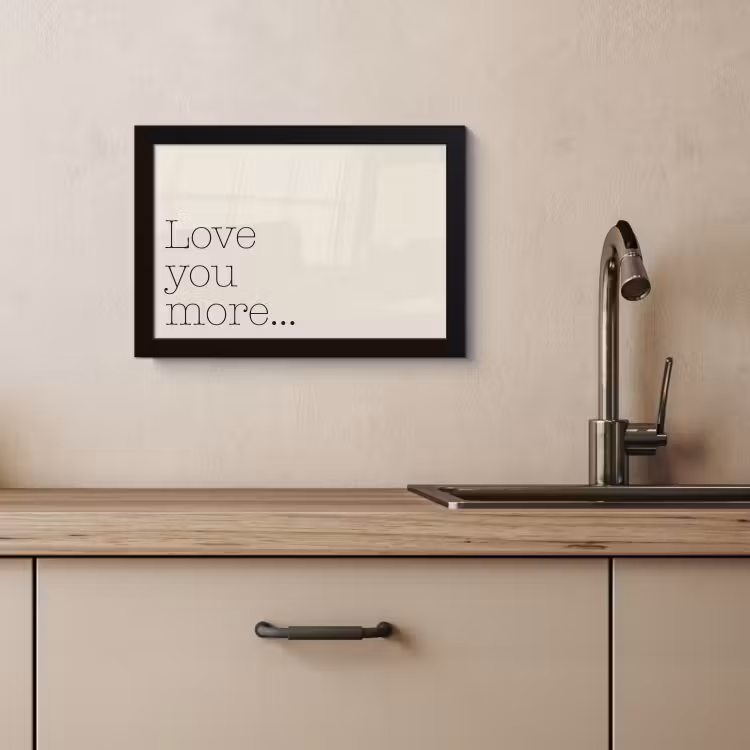 Poster met lijst - Minimalistisch - Love - Beige — 2
