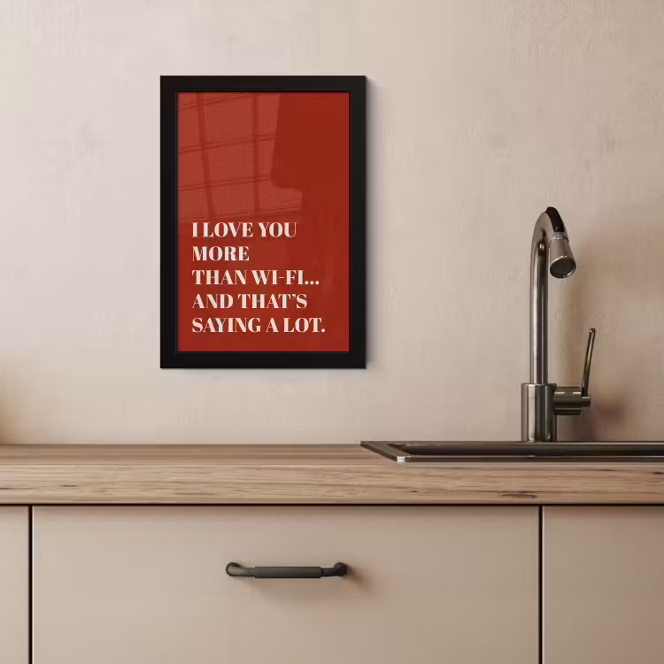 Poster met lijst - Rood - Quote - Liefde — 3