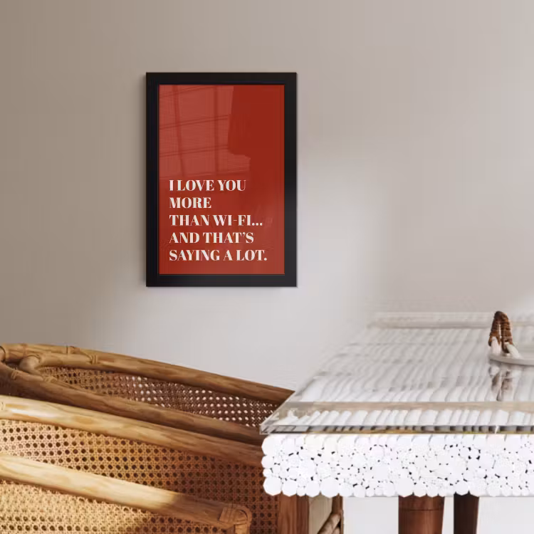 Poster met lijst - Rood - Quote - Liefde — 4
