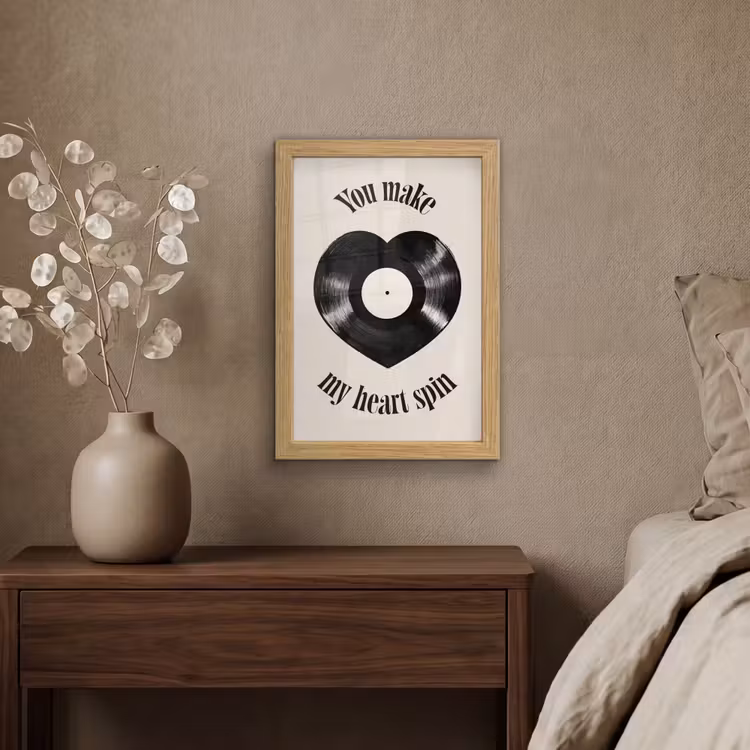 Poster met lijst - Love - Muziek - Quote — 4