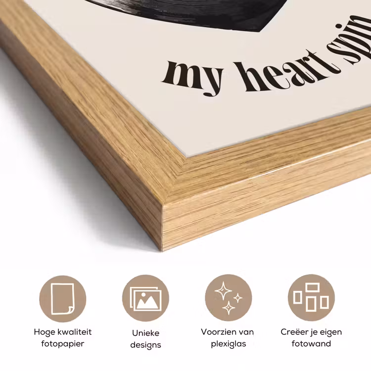Poster met lijst - Love - Muziek - Quote — 6