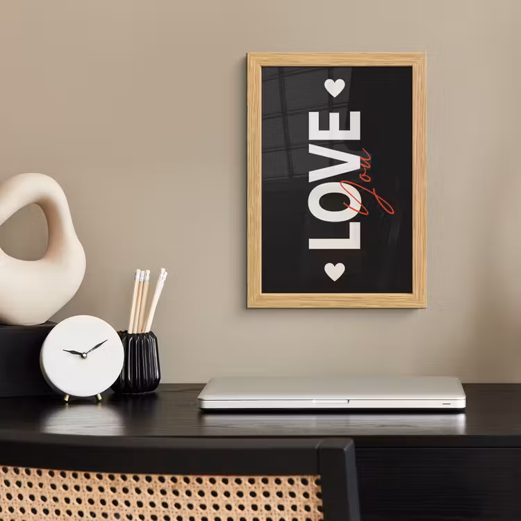 Poster met lijst - Love - Rood - Valentijn — 2