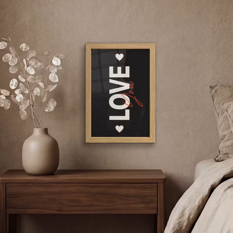 Poster met lijst - Love - Rood - Valentijn — 4
