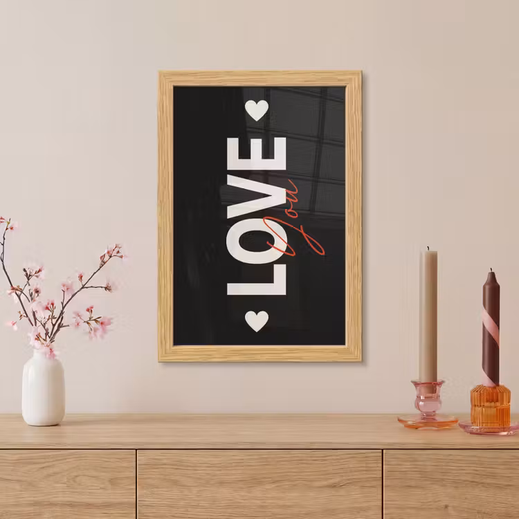 Poster met lijst - Love - Rood - Valentijn — 5