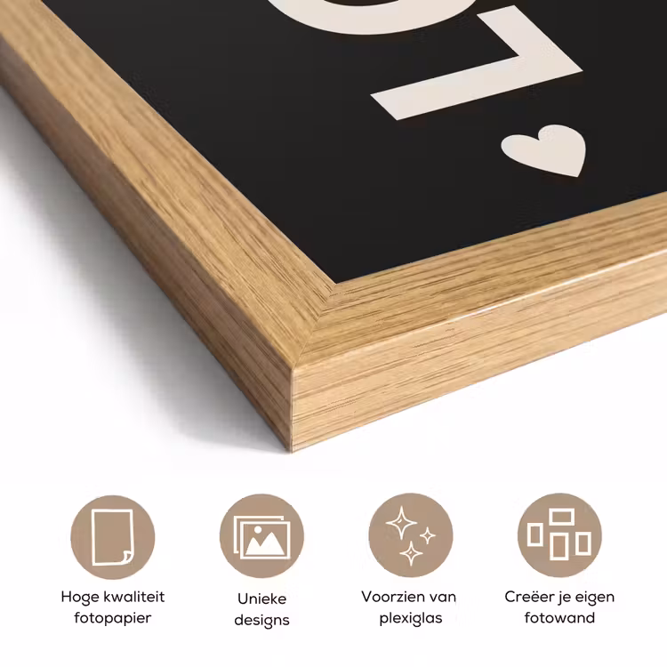 Poster met lijst - Love - Rood - Valentijn — 6