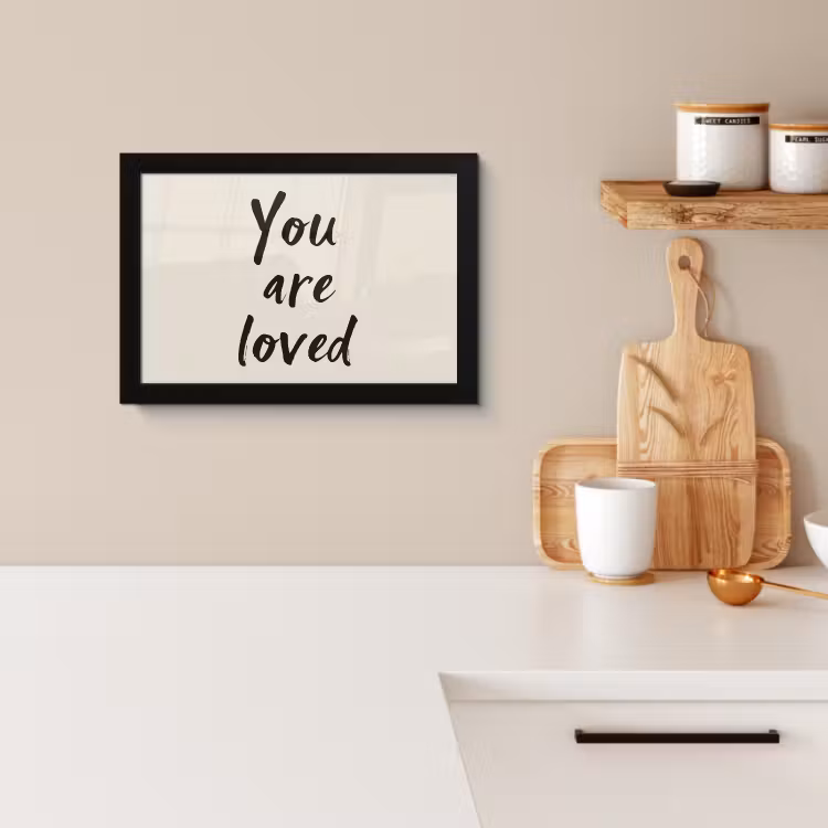 Poster met lijst - Minimalistisch - Beige - Love — 3