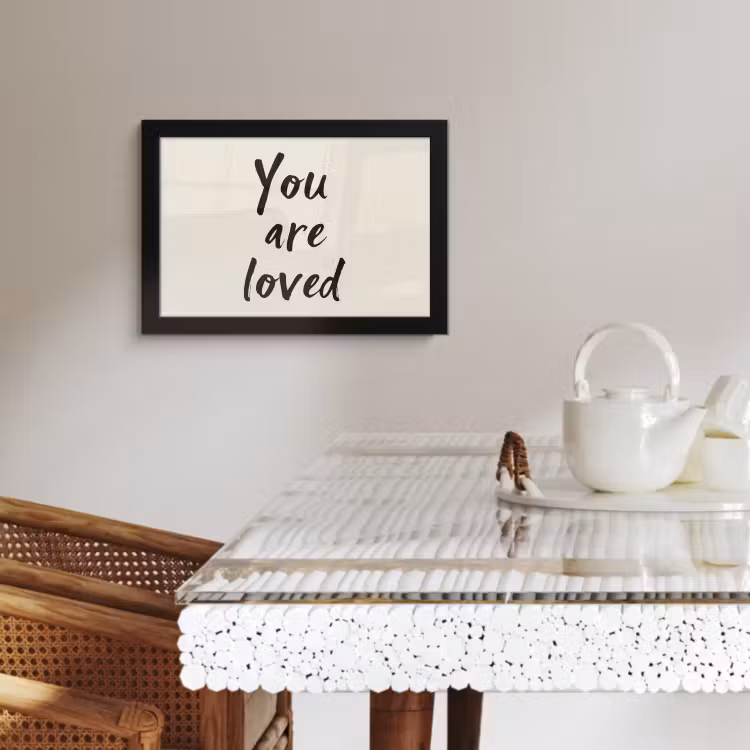 Poster met lijst - Minimalistisch - Beige - Love — 4