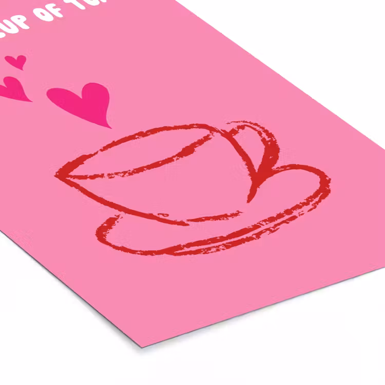 Poster met lijst - Thee - Roze - Valentijn - Tekst — 7