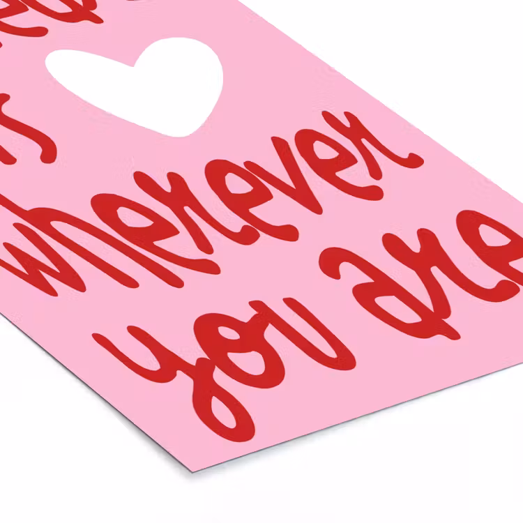 Poster met lijst - Valentijn - Hart - Liefde - Roze — 7